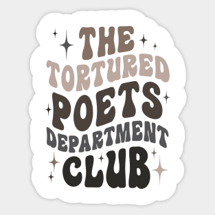 the tortured poets department club TS Sticker